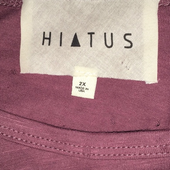 Hiatus Nordstrom Distressed Crew Tank Top Tee 2X - Picture 7 of 9